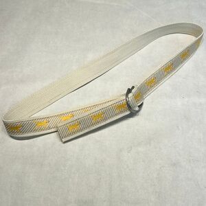 L.L. Bean Yellow Dog Belt Sz S/M 38.5" Labrador Golden Retriever D-Ring Buckle M